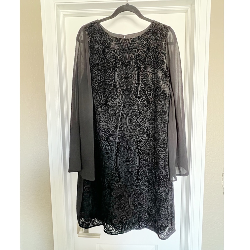 Black velvet dress
